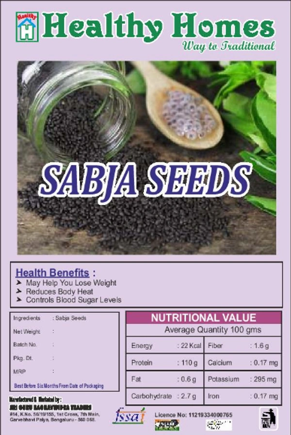 Healthy Homes Sabja Seeds - 100 GMS